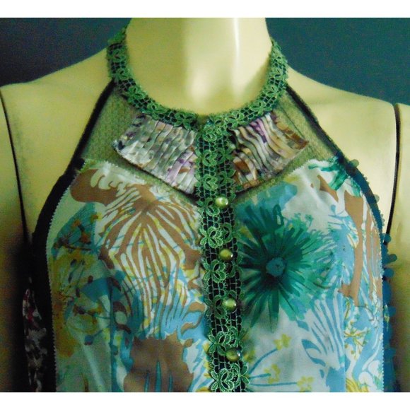 Beguile by Byron Lars Wilderflora Racerback Top 4 - Picture 3 of 13